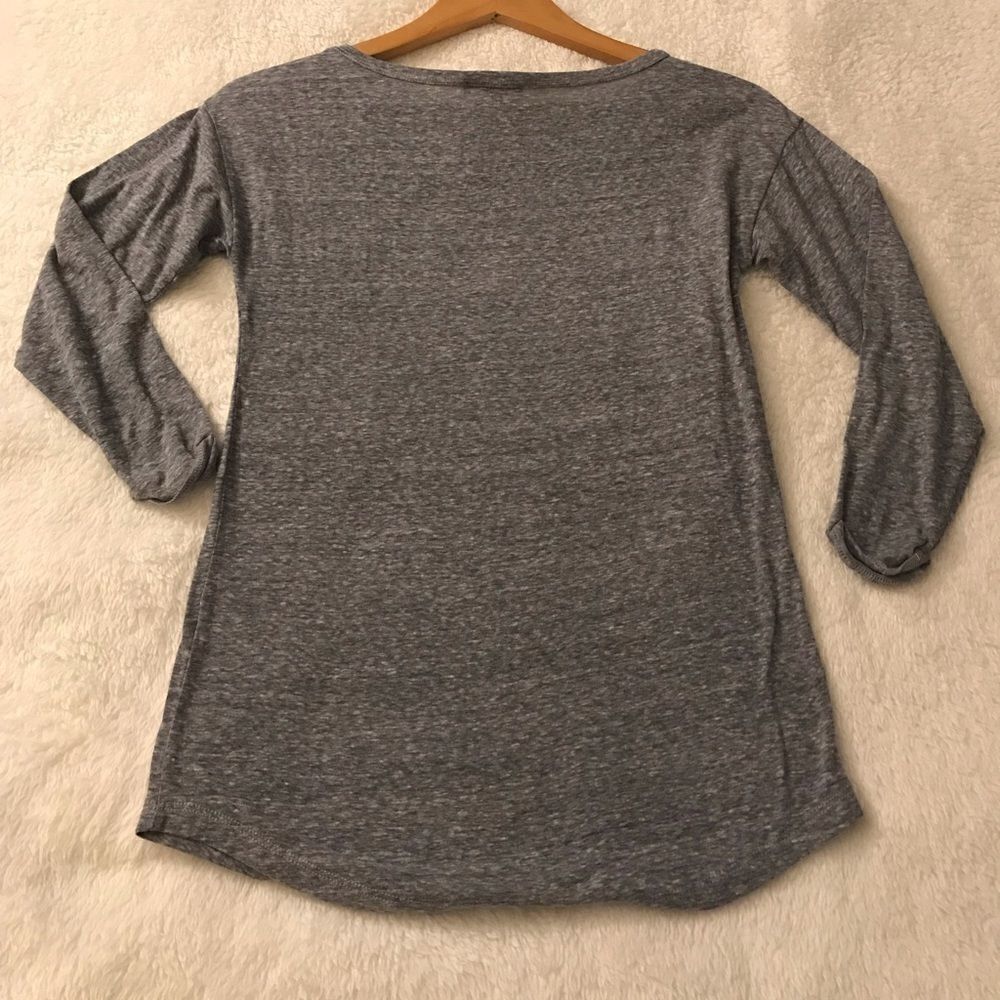 : : J Crew 3/4 sleeve t shirt blouse with jewel detail : : - Picture 9 of 11